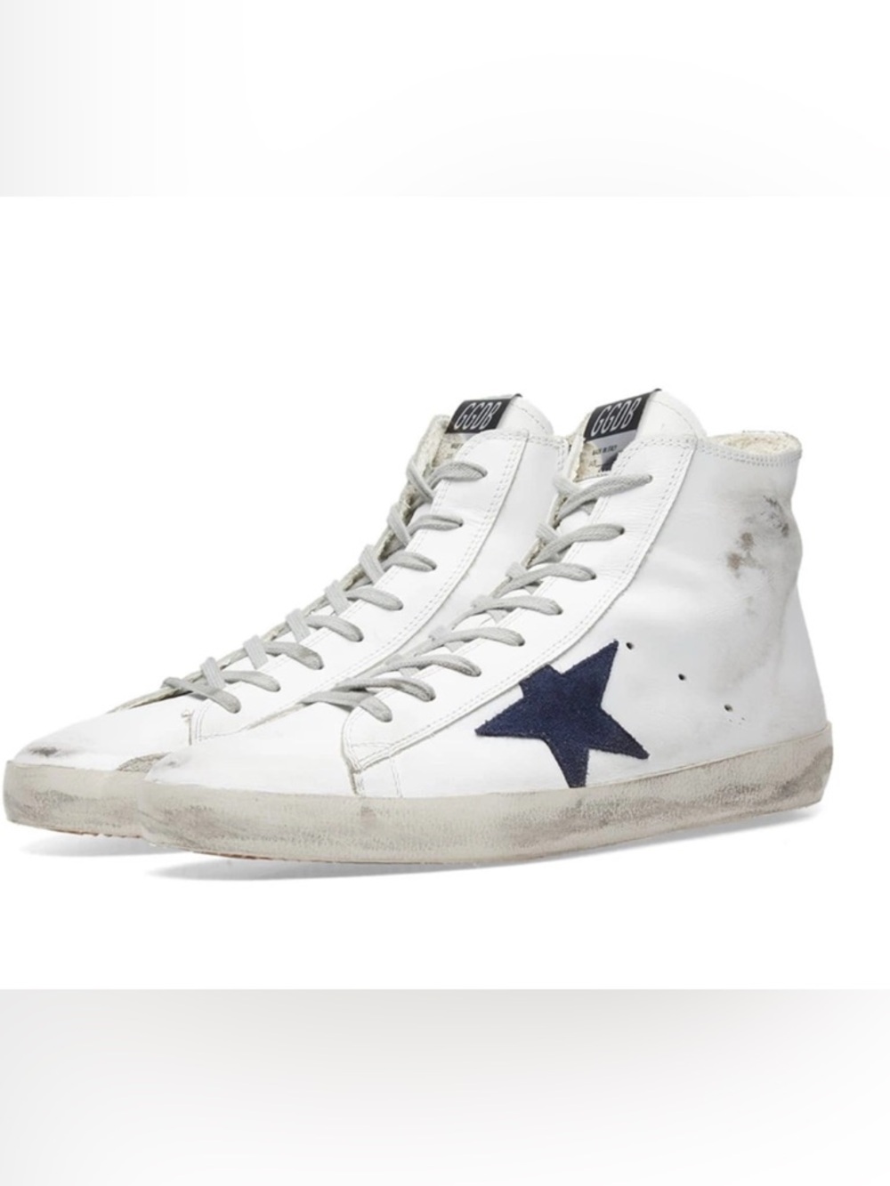 Golden Goose High-Top Francy Sneakers with Navy Star Size 11